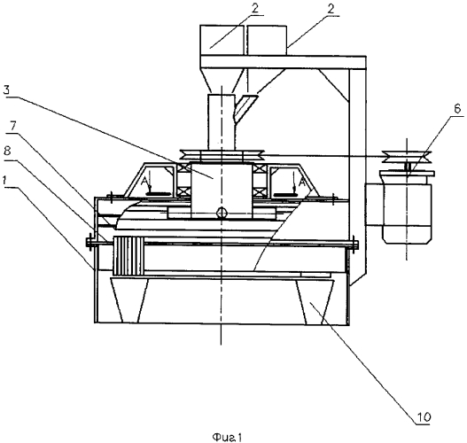 Центробежный смеситель сыпучих материалов (патент 2554141)