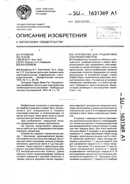 Устройство для градуировки спектрофотометров (патент 1631369)