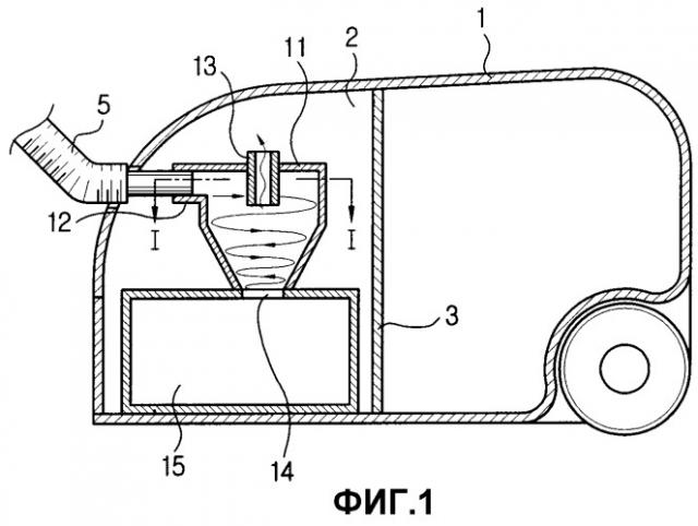 Циклонное пылеулавливающее устройство пылесоса (патент 2253346)