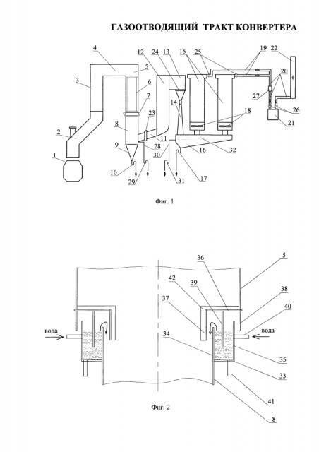 Газоотводящий тракт конвертера (патент 2605726)