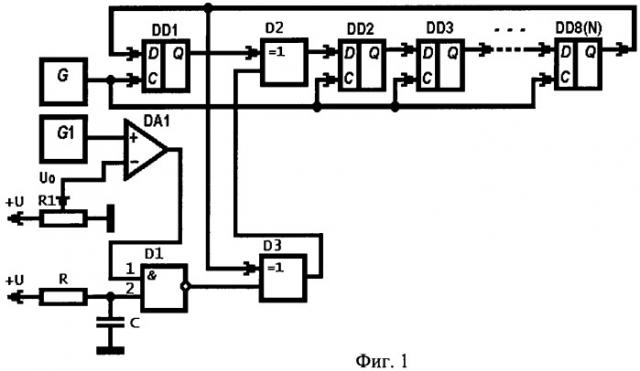 Цифровой генератор хаотического сигнала (патент 2472286)