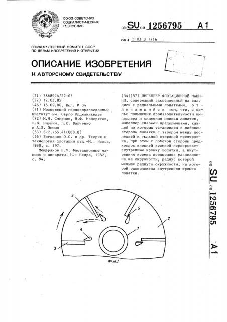 Импеллер флотационной машины (патент 1256795)