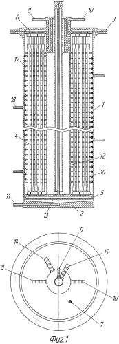 Биореактор вытеснения с мембранным устройством подвода газового питания (патент 2446205)