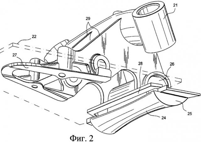Управляемая горячая створка осесимметричного сопла турбореактивного двигателя (патент 2344307)