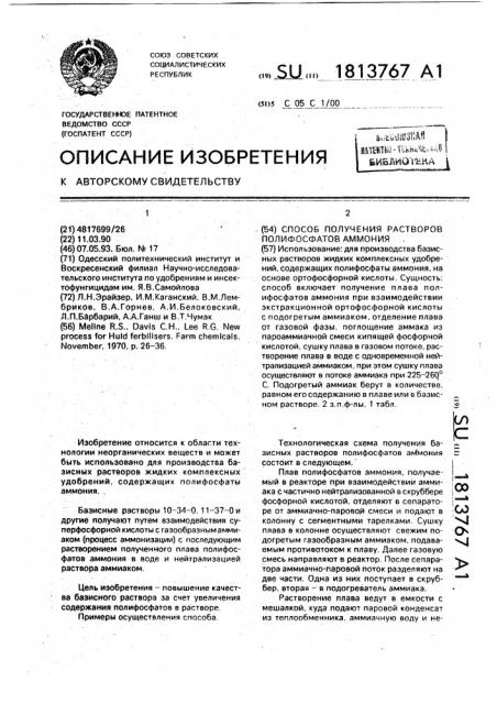 Способ получения растворов полифосфатов аммония (патент 1813767)