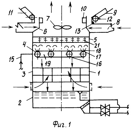 Вентиляторная градирня (патент 2272231)