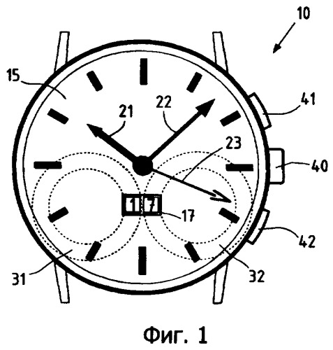 Часы с многофункциональным устройством отображения (патент 2385478)