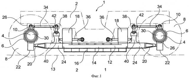 Колесная тележка железнодорожного вагона, содержащая устройство торможения токами фуко (патент 2575332)