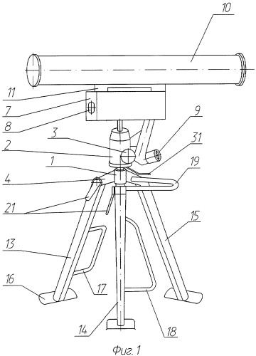 Пусковая установка для ракет и способ приведения ее в походное положение (патент 2305248)
