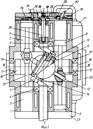 Аксиально-поршневой двигатель (патент 2301896)