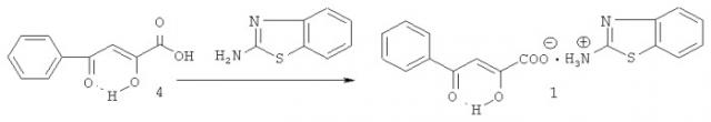 2-гидрокси-4-оксо-4-фенил-2-бутеноат бензотиазолиламмония, обладающий гипогликемической активностью (патент 2412177)