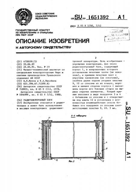 Радиоэлектронный блок (патент 1651392)