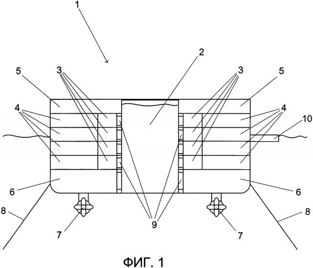 Плавучее сооружение (патент 2604932)