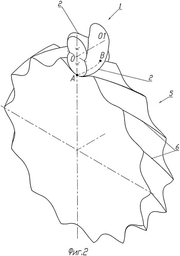 Эксцентриково-циклоидальное зацепление зубчатых профилей с криволинейными зубьями (патент 2416748)