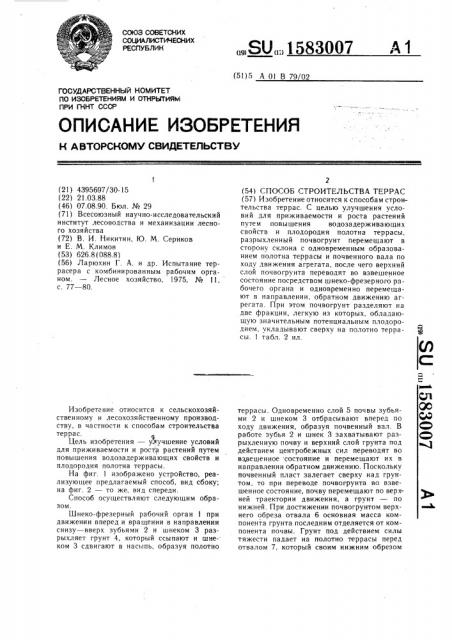 Способ строительства террас (патент 1583007)