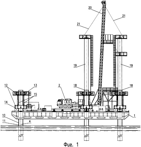 Самоподъемная плавучая буровая установка и способ ее монтажа (патент 2342489)