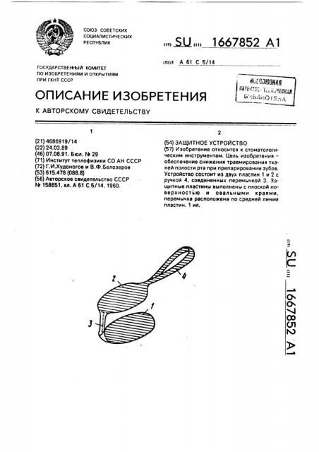 Защитное устройство (патент 1667852)