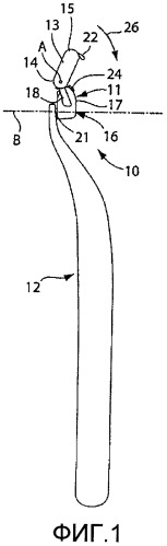 Безопасный бритвенный прибор с несколькими осями вращения лезвийного блока (патент 2433909)