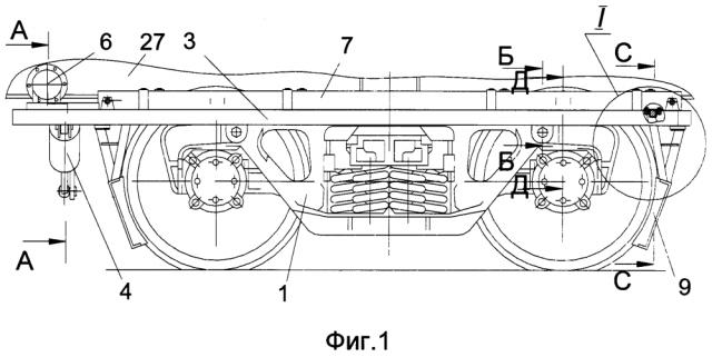 Тележка скоростного грузового вагона в.в. бодрова (патент 2602006)