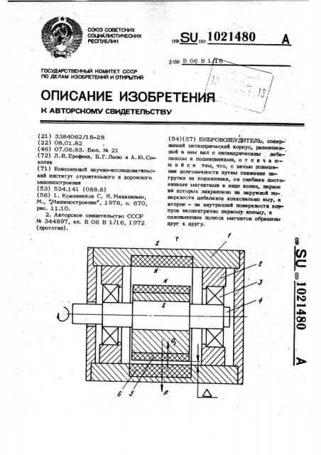 Вибровозбудитель (патент 1021480)