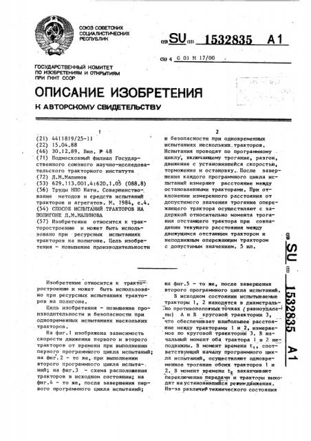 Способ испытаний тракторов на полигоне д.м.малинова (патент 1532835)