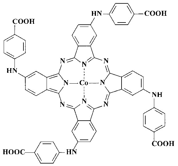 Гомогенные катализаторы окисления диэтилдитиокарбамата натрия на основе тетра-4-(4'-карбоксифениламино)фталоцианина кобальта(ii), модифицированного нитрогруппами или фрагментами аминобензойной кислоты (патент 2623735)