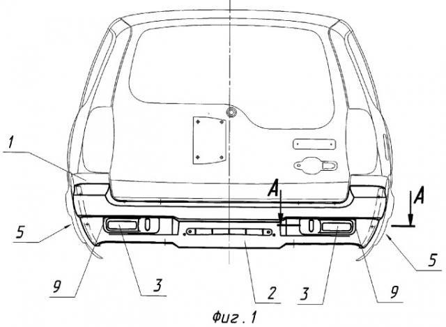 Энергопоглощающая часть транспортного средства со световозвращателями (патент 2266216)