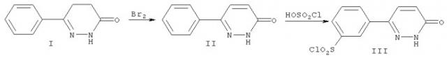 Способ получения сульфохлоридов ряда 6-арилпиридазин-3(2н)-онов (патент 2455004)