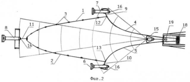 Одинарный двухсторонний контактный трал (патент 2385253)