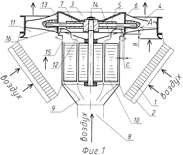 Охлаждающее устройство силовой установки (варианты) (патент 2329171)