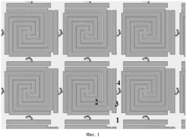 Частотно-селективная высокоимпедансная поверхность на основе метаматериала (патент 2585178)