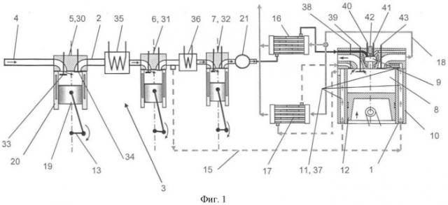 Тепловой двигатель и способ работы теплового двигателя (патент 2440499)