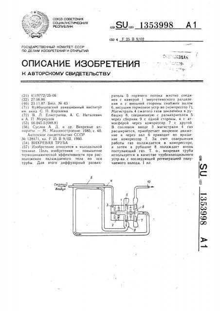 Вихревая труба (патент 1353998)