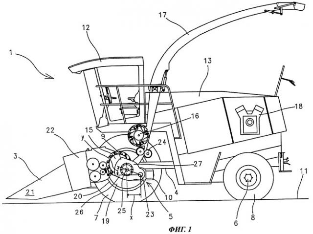 Самоходный полевой измельчитель (патент 2463768)