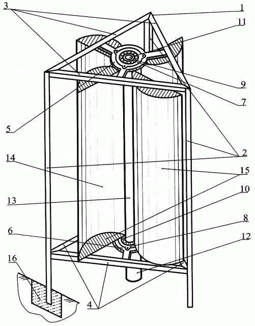 Роторный двигатель с вертикальным валом вращения (патент 2263815)