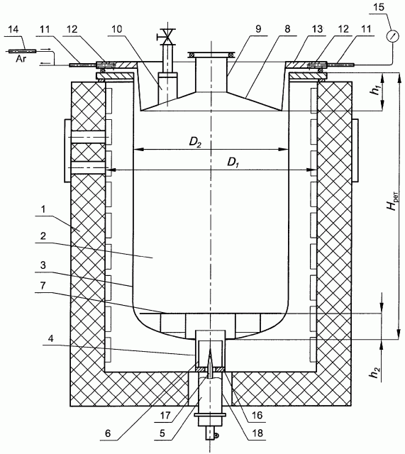 Устройство для магниетермического получения губчатого титана (патент 2265070)