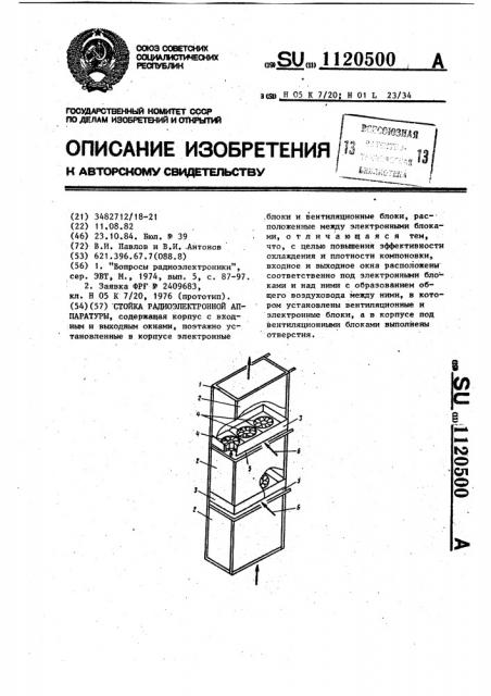 Стойка радиоэлектронной аппаратуры (патент 1120500)