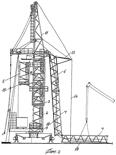 Способ наращивания башни башенного крана в стесненных условиях (патент 2346881)