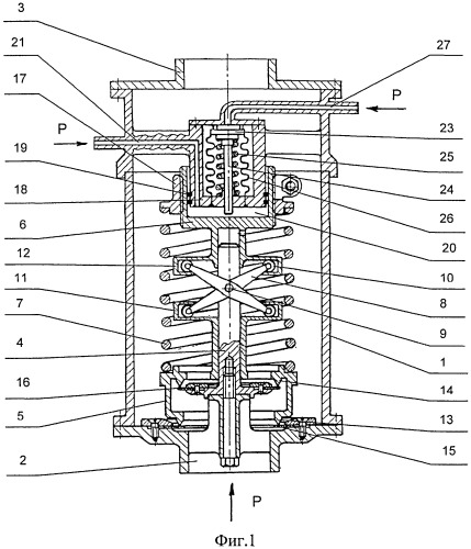 Дренажно-предохранительный клапан (патент 2492384)