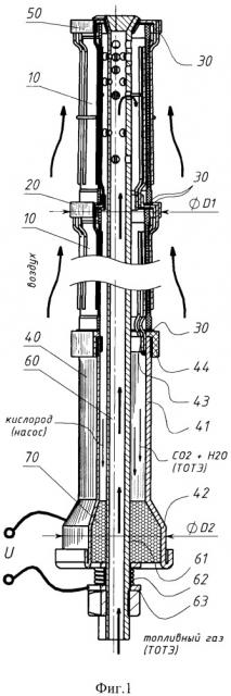 Батарея трубчатых твердооксидных элементов с тонкослойным электролитом электрохимического устройства и узел соединения трубчатых твердооксидных элементов в батарею (варианты) (патент 2655671)