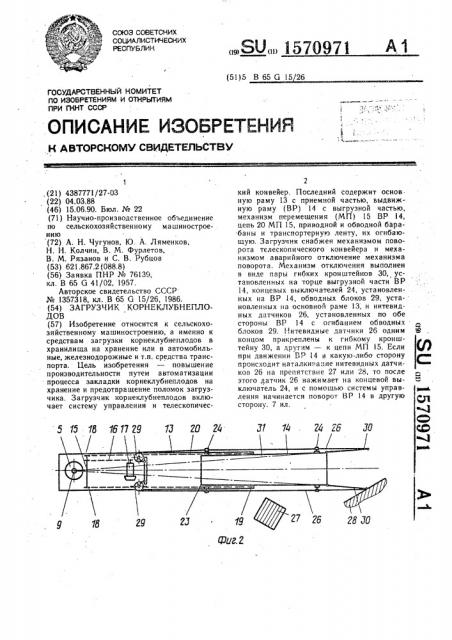 Загрузчик корнеклубнеплодов (патент 1570971)
