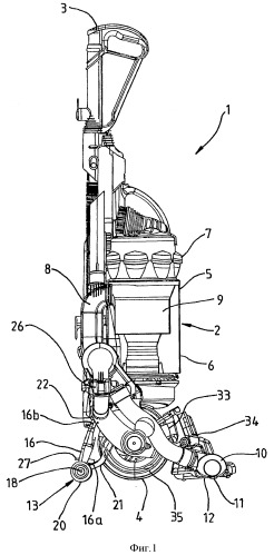 Бытовой электроприбор для обработки поверхности (патент 2394467)