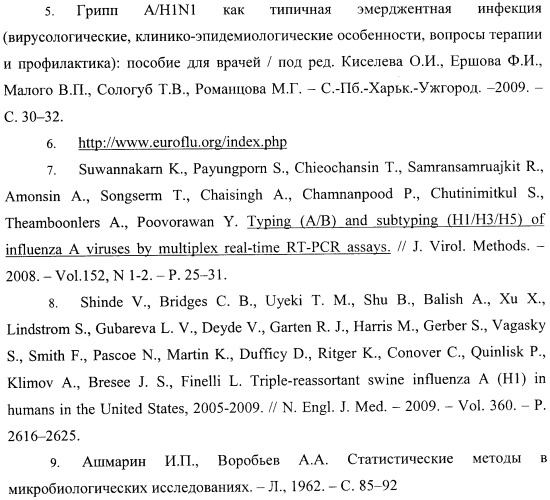 Штамм вируса гриппа а/russia/01/2009-ma субтипа h1n1 для исследования лечебной и профилактической активности противовирусных препаратов in vitro и in vivo (патент 2451072)