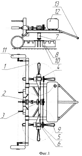 Способ уничтожения колорадского жука с измельчением ботвы картофеля и устройство для его реализации (патент 2361399)