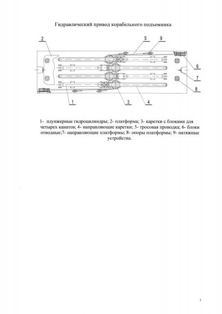 Гидравлический привод корабельного подъемника (патент 2650285)