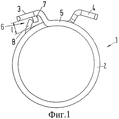 Пружинный ленточный хомут (патент 2514816)