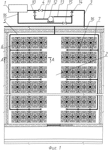 Способ орошения бассейнов выдержки отработавшего ядерного топлива и устройства для его осуществления (патент 2529515)