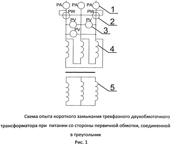 Способ экспериментального определения сопротивлений обмоток трансформаторов (патент 2544889)