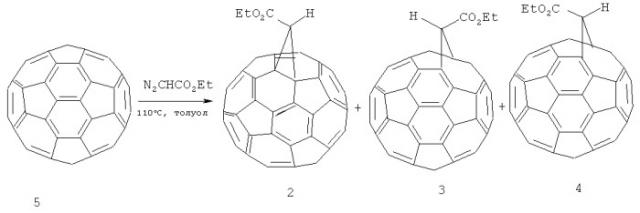 Способ получения s-пентилкарботиол-1ah,2'h-[1,2]пиразолино[3',4':1,9](c60-ih)-[5,6]фуллерена (патент 2517169)