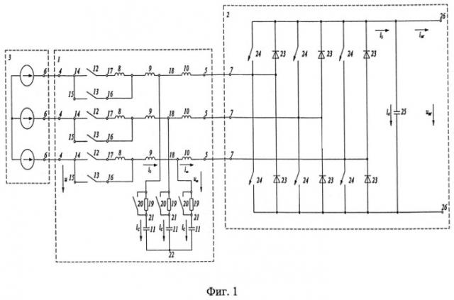Устройство для подключения управляемого выпрямителя напряжения к источнику напряжения переменного тока (патент 2521613)